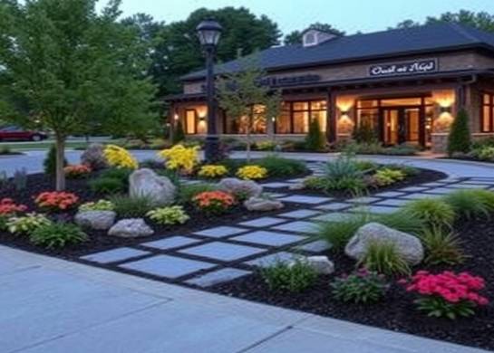 Lush gardens greenery, cheerful expression, watering plants with a hose, photorealistic, expansive garden with diverse flora and a stone pathway, highly detailed, water droplets glistening, high definition, rich greens, morning light filtering through trees, shot with a macro lens.